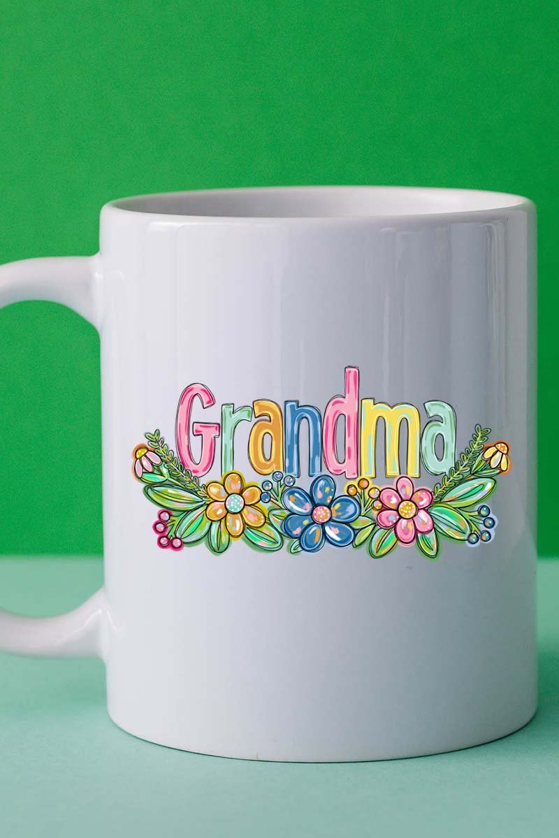 Spring Floral Grandma White Mug - Wholesale Accessory Market