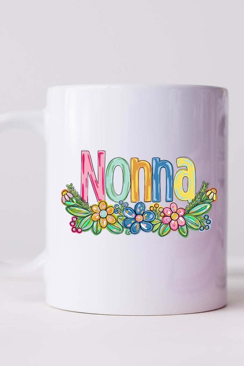 Spring Floral Nonna White Mug - Wholesale Accessory Market