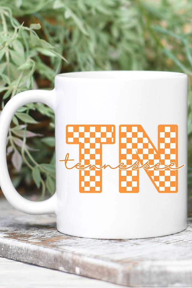 Tennessee Checkered Ceramic Mug - Wholesale Accessory Market