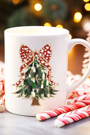 Traditional Glitzy Christmas Tree Ceramic Mug - Wholesale Accessory Market