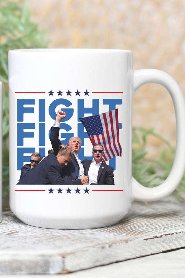 Trump Triple Stack Fight Ceramic Mug - Wholesale Accessory Market