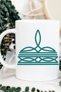 Turquoise Boot Stitch Ceramic Mug - Wholesale Accessory Market