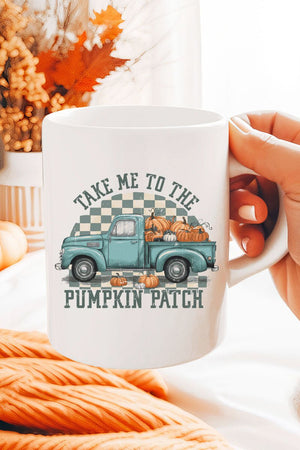 Turquoise Pumpkin Patch Truck Ceramic Mug - Wholesale Accessory Market