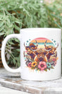 Western Highland Cow Trio Ceramic Mug - Wholesale Accessory Market