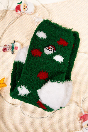 Dear Santa Polka Dot Fuzzy Socks - Wholesale Accessory Market