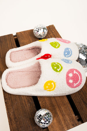 All Smiles Plush Slippers - Wholesale Accessory Market