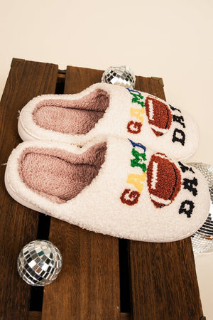 Football Game Day Plush Slippers - Wholesale Accessory Market