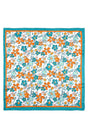 Let Your Dreams Blossom Teal Square Satin Scarf - Wholesale Accessory Market