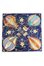 Full Of Hot Air Navy Square Satin Scarf - Wholesale Accessory Market