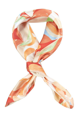 Finding Paradise Rust Square Satin Scarf - Wholesale Accessory Market