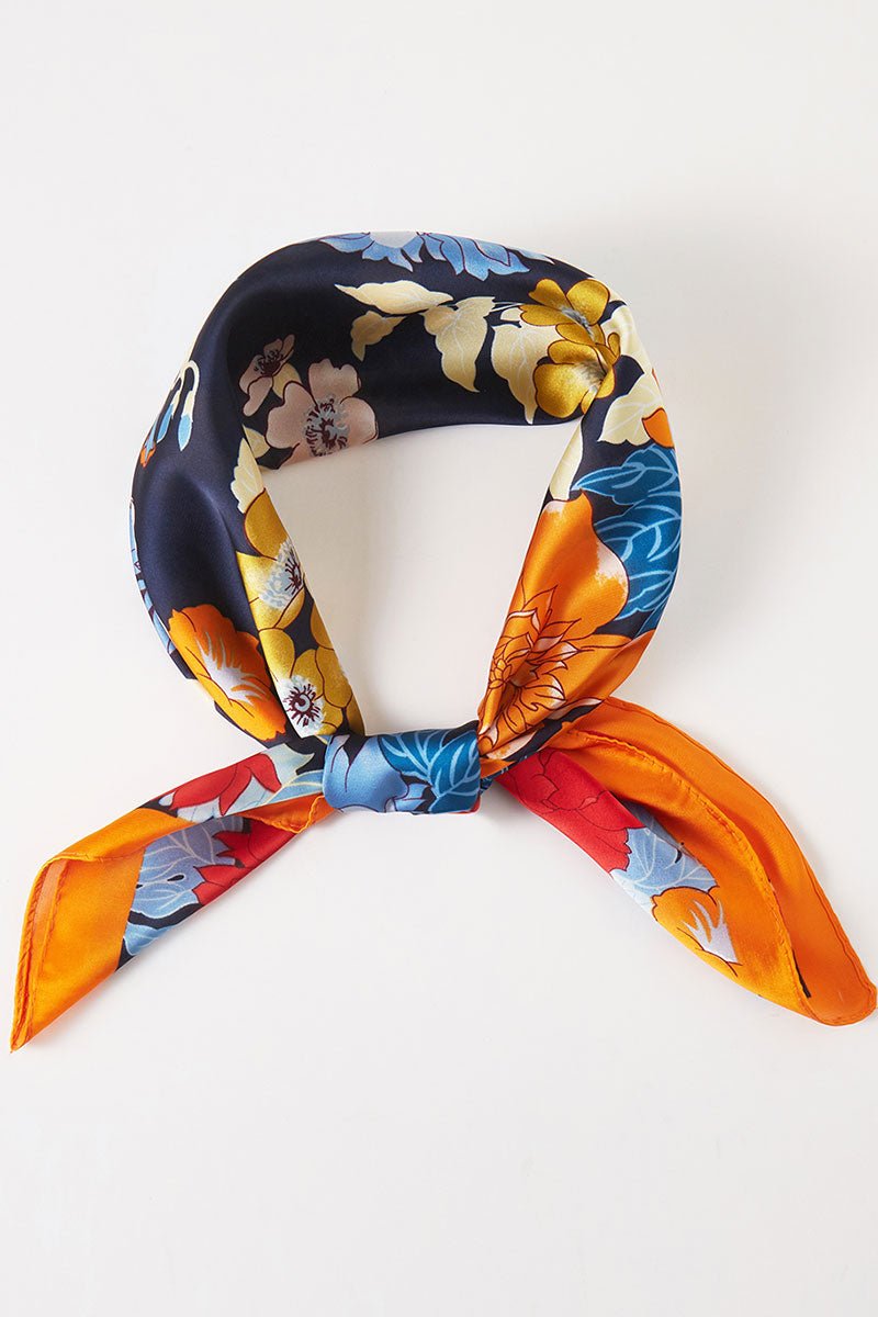 Bloom With A View Square Satin Scarf - Wholesale Accessory Market