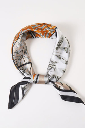 Twist In The Wind Black Square Satin Scarf - Wholesale Accessory Market