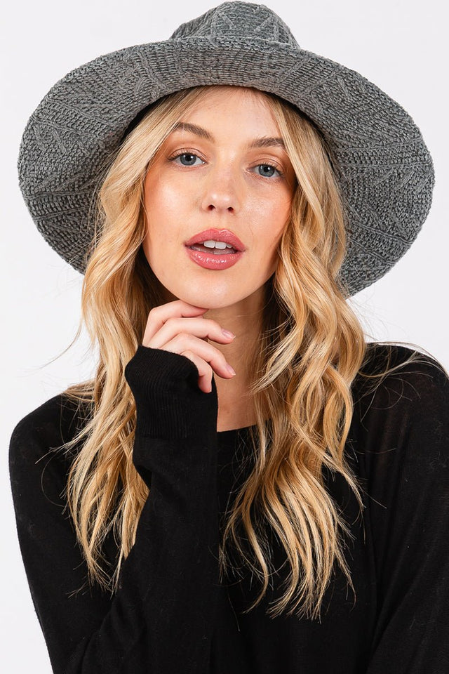 Winter Adventures Denim Knit Fedora - Wholesale Accessory Market