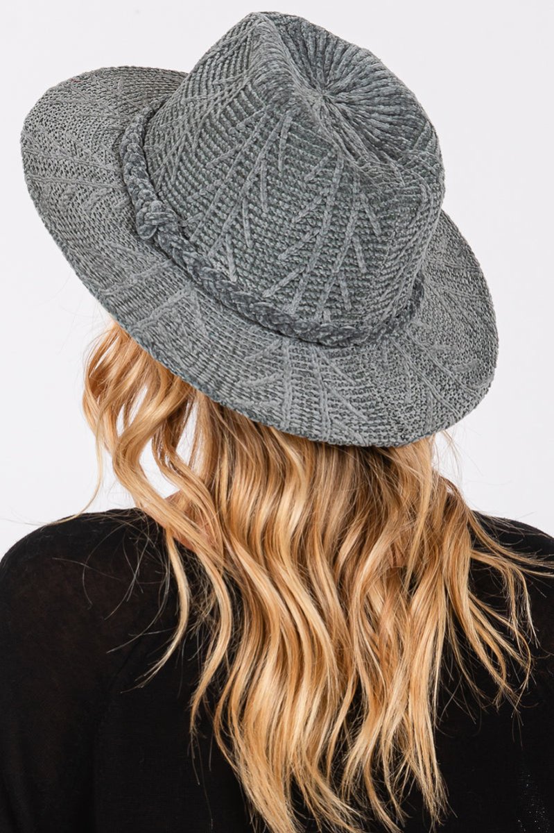 Winter Adventures Denim Knit Fedora - Wholesale Accessory Market