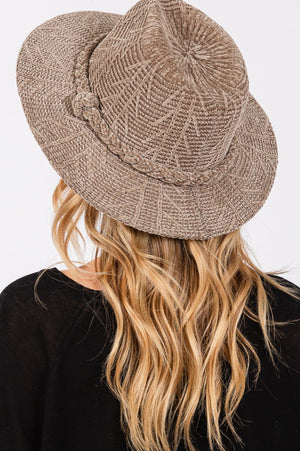 Winter Adventures Khaki Knit Fedora - Wholesale Accessory Market