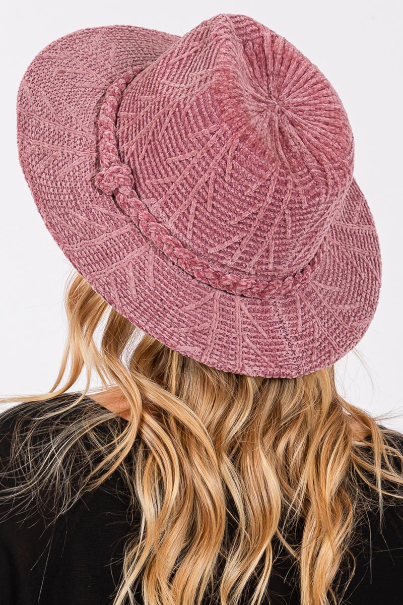 Winter Adventures Mauve Knit Fedora - Wholesale Accessory Market