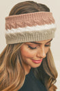 Winter Marches On Cable Fleece Headband, Pink - Wholesale Accessory Market