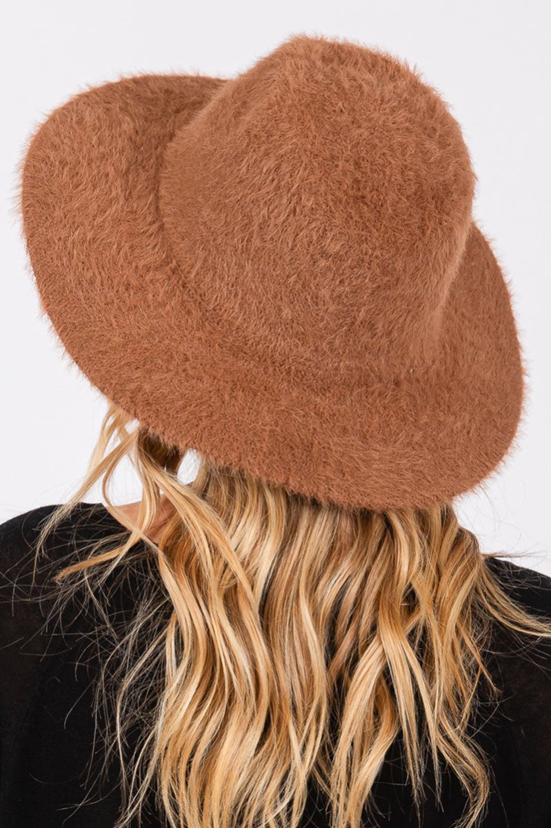 Brown Fairbanks Fuzzy Fedora - Wholesale Accessory Market