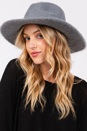 Denim Fairbanks Fuzzy Fedora - Wholesale Accessory Market