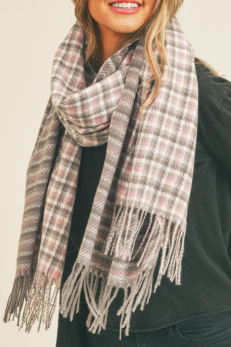 On The Double Scarf, Gray - Wholesale Accessory Market