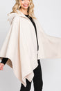 Bonfire Bliss Hooded Ruana, Ivory - Wholesale Accessory Market