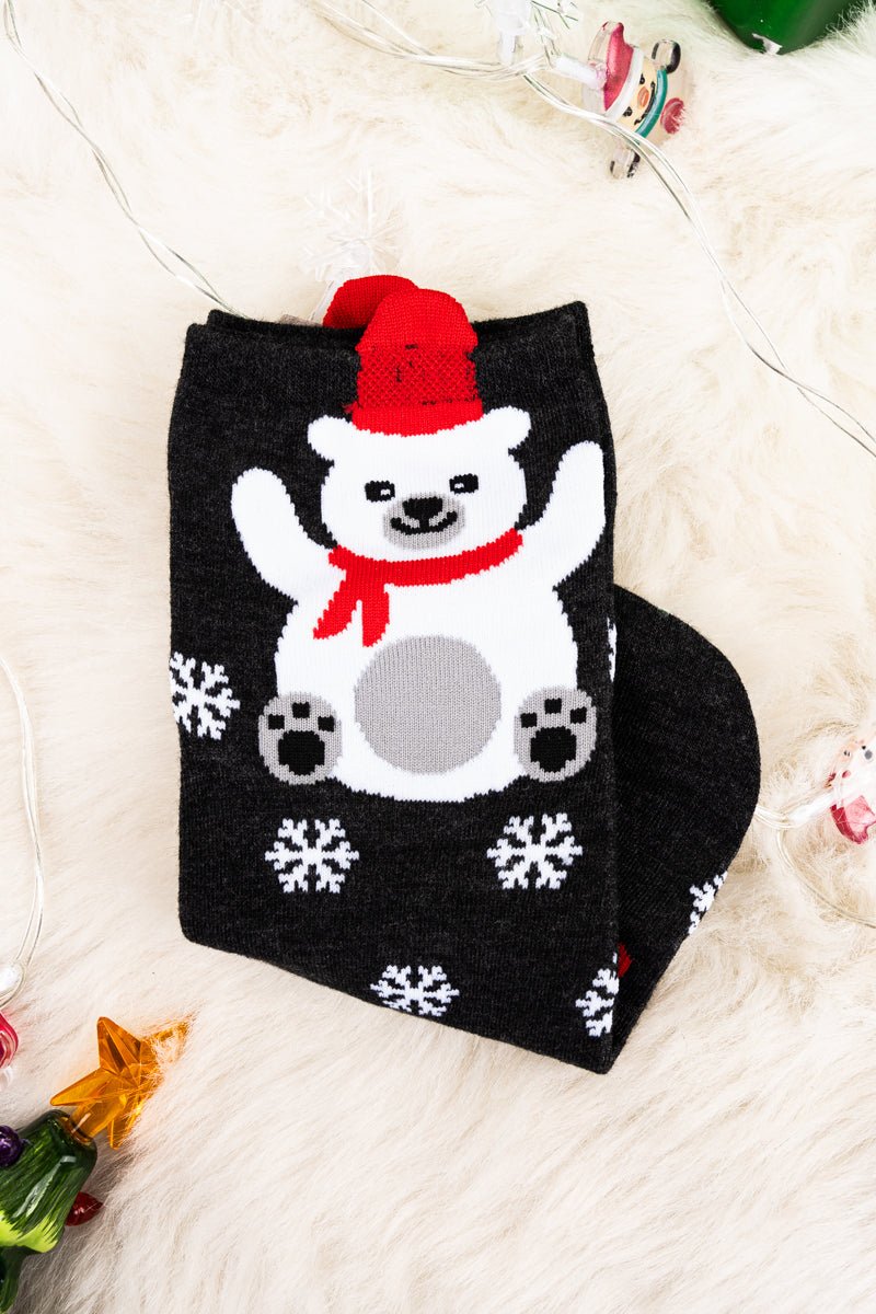 Winder Wonderland Bear Socks - Wholesale Accessory Market