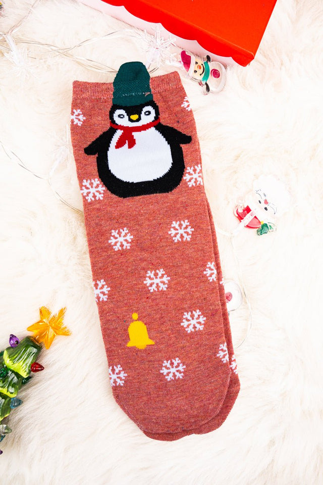 Let It Snow Penguin Socks - Wholesale Accessory Market