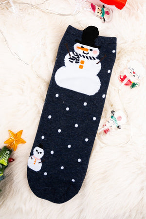 Frosty Night Snowman Socks - Wholesale Accessory Market