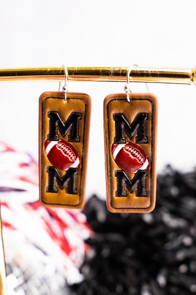 Football Mom Leather Earrings - Wholesale Accessory Market