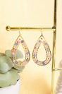 Malibu Meetup Light Multi-Color Stone Teardrop Earrings - Wholesale Accessory Market