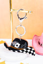 Poker Night Cowboy Hat Faux Leather Keychain - Wholesale Accessory Market