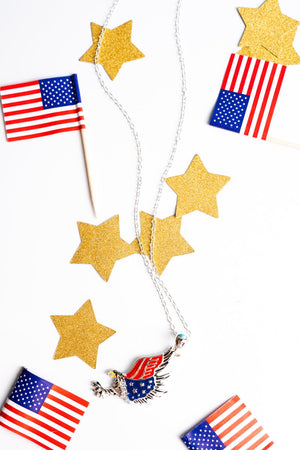 Soaring To Knew Heights Patriotic Necklace - Wholesale Accessory Market