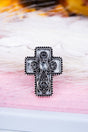 Loretta White Cross Silvertone Ring - Wholesale Accessory Market