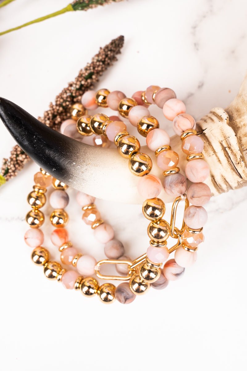 Roxanne Goldtone Beaded Bracelet Set - Wholesale Accessory Market