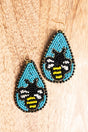 SALE! Bee Turquoise Seed Bead Teardrop Earrings - Wholesale Accessory Market