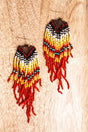 SALE! Jamaica Beach White Seed Bead Fringe Earrings - Wholesale Accessory Market