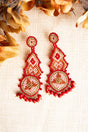 SALE! Coral Lexington Seed Bead Earrings - Wholesale Accessory Market