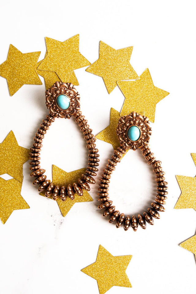 SALE! Mountain Lane Multi and Coppertone Teardrop Earrings - Wholesale Accessory Market