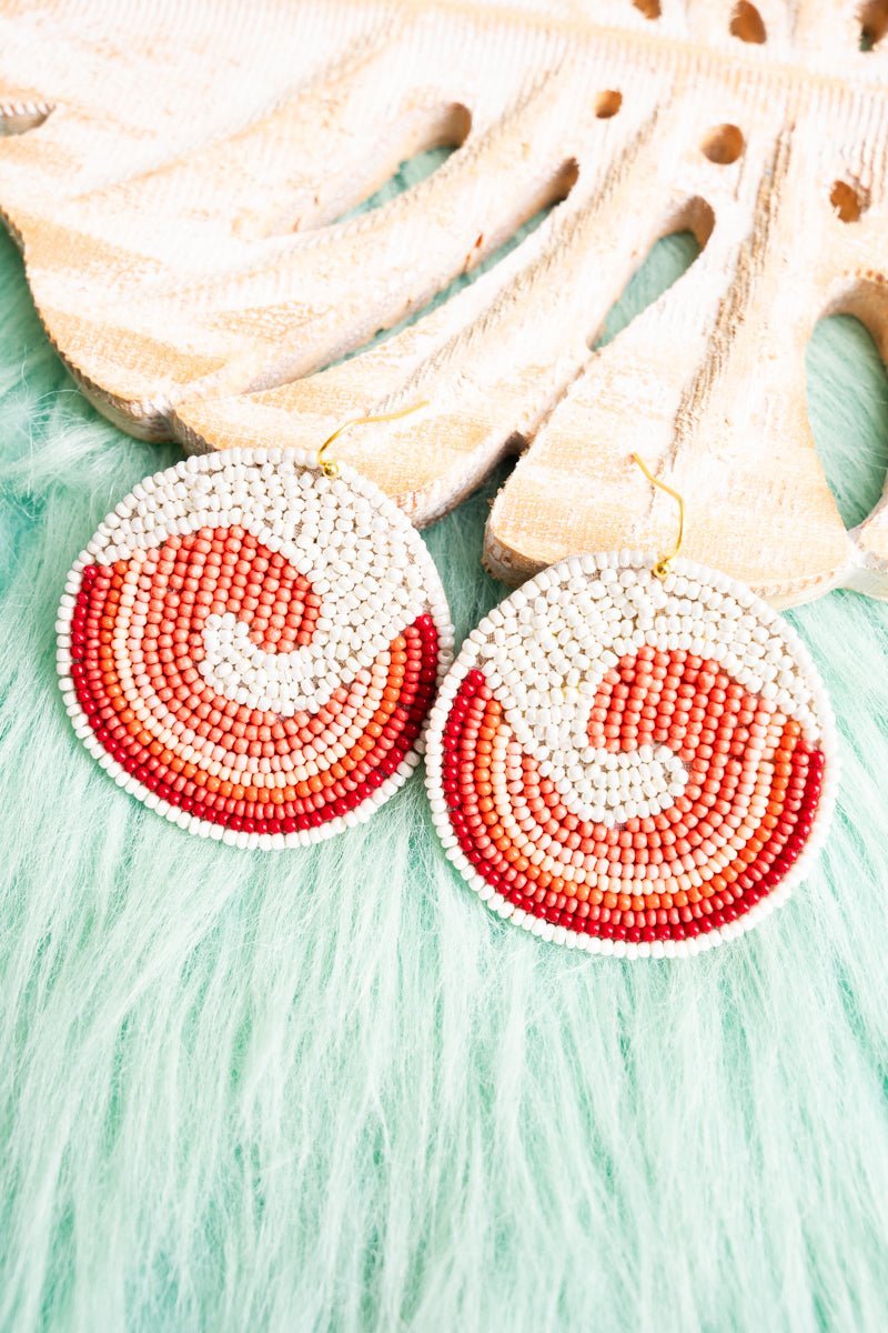 SALE! Riviera Coral Seed Bead Earrings - Wholesale Accessory Market