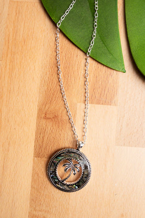 SALE! Abalone Bahama Bay Palm Tree Necklace - Wholesale Accessory Market