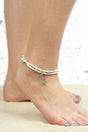 SALE! Silvertone Mermaid Mint and Wood Beaded Anklet - Wholesale Accessory Market