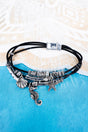 SALE! Sea Life Charm Black Cord Magnetic Bracelet - Wholesale Accessory Market