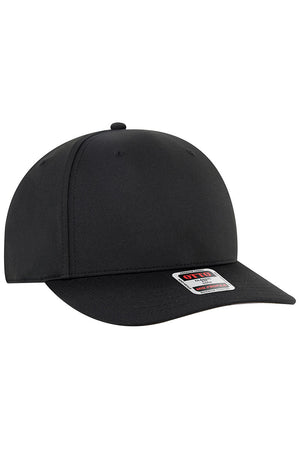 OTTO Black Seamless 6 Panel Mid Profile Baseball Cap - Wholesale Accessory Market