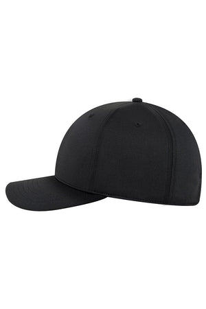 OTTO Black Seamless 6 Panel Mid Profile Baseball Cap - Wholesale Accessory Market