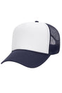 OTTO Navy with White Foam Front Mid Profile Trucker Hat - Wholesale Accessory Market