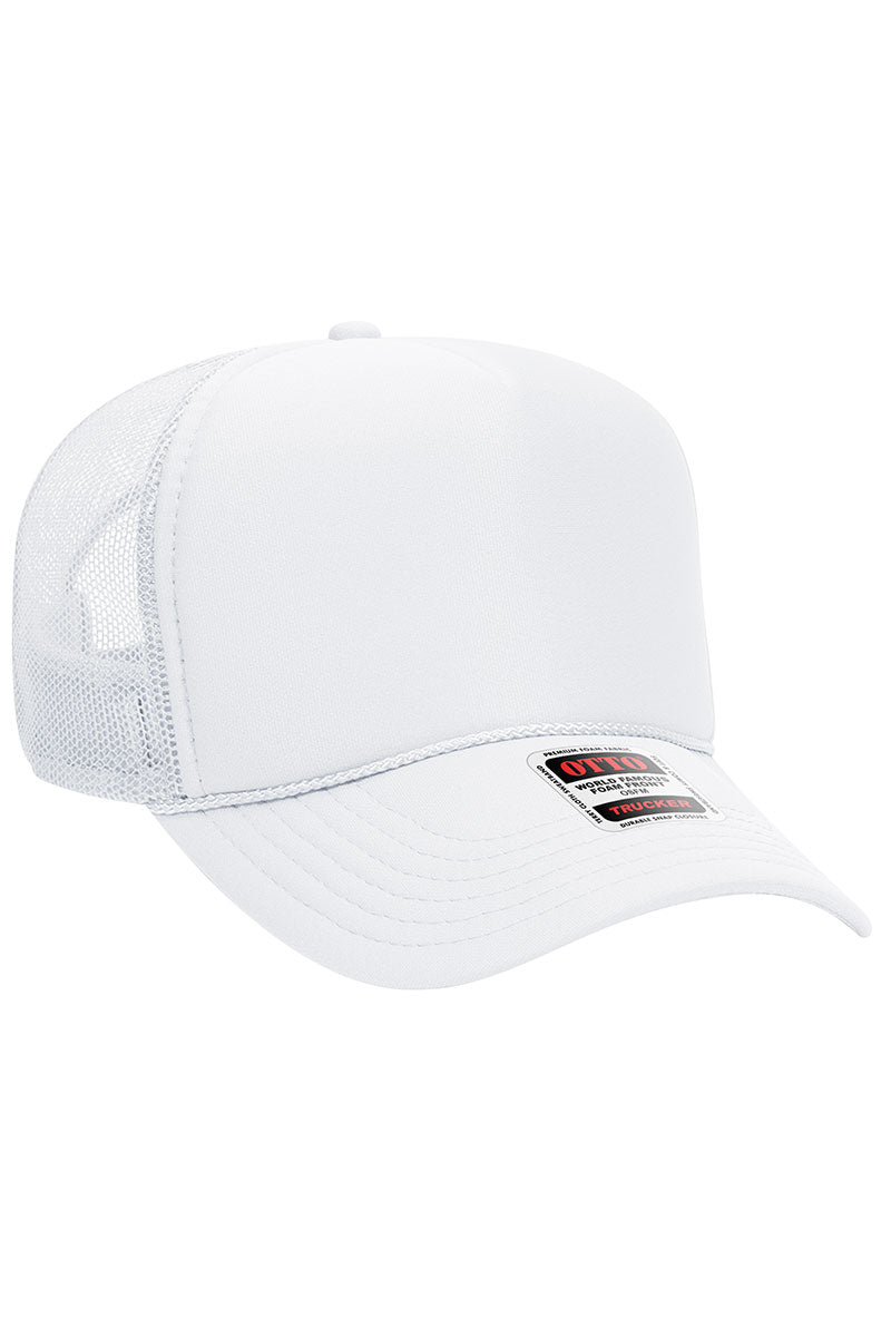 OTTO White Foam Front Mid Profile Trucker Hat - Wholesale Accessory Market