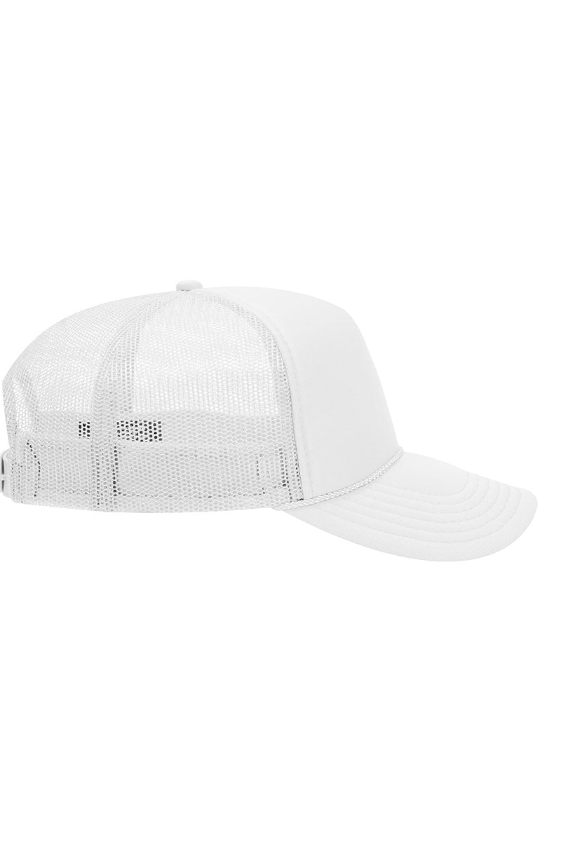 OTTO White Foam Front Mid Profile Trucker Hat - Wholesale Accessory Market