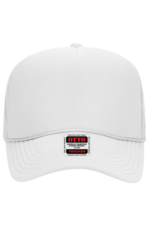 OTTO White Foam Front Mid Profile Trucker Hat - Wholesale Accessory Market