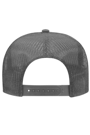 OTTO Black and Charcoal Gray Foam Front High Crown Split Color Trucker Hat - Wholesale Accessory Market