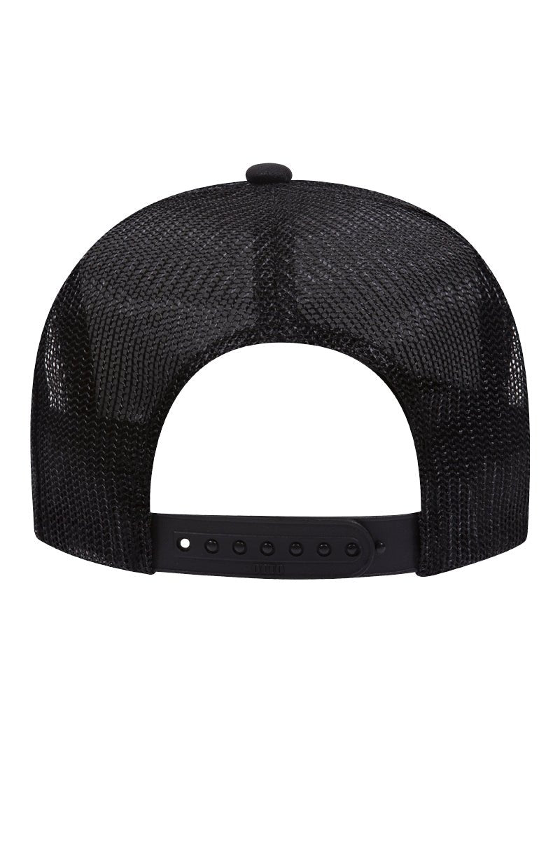 OTTO Black with Gold Foam Front High Crown Trucker Hat - Wholesale Accessory Market